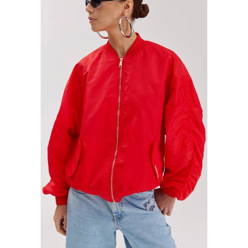 HARPER & YVE bomberjack met backprint rood afbeelding