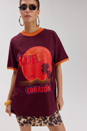 T-shirt roodbruin