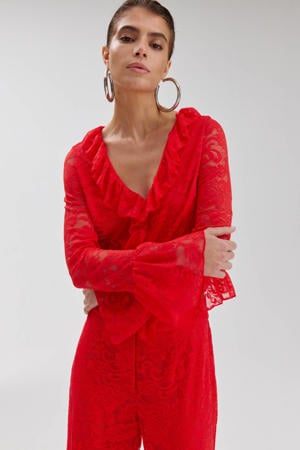 kanten top rood