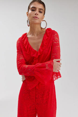 kanten top rood