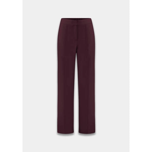 HARPER & YVE straight regular waist broek donkerrood afbeelding