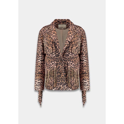 HARPER & YVE oversized blazer met dierenprint bruin afbeelding
