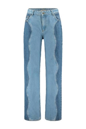 wide leg jeans light blue denim