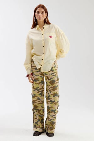 gestreepte blouse lichtgeel