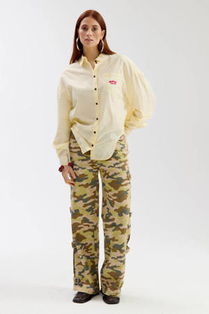 gestreepte blouse lichtgeel