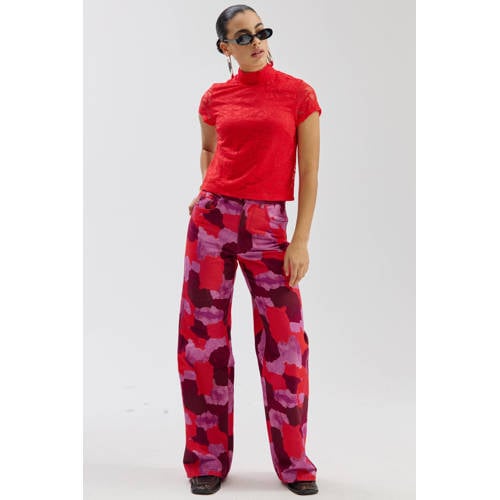 HARPER & YVE MAYRA-PA wide leg jeans roodbruin afbeelding