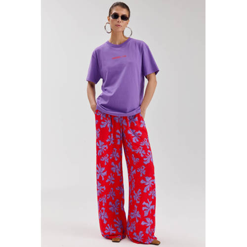 HARPER & YVE T-shirt met backprint paars afbeelding