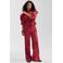 HARPER & YVE wide leg high waist gebloemde broek roodbruin