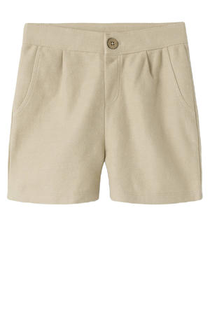 barrel regular waist casual short beige