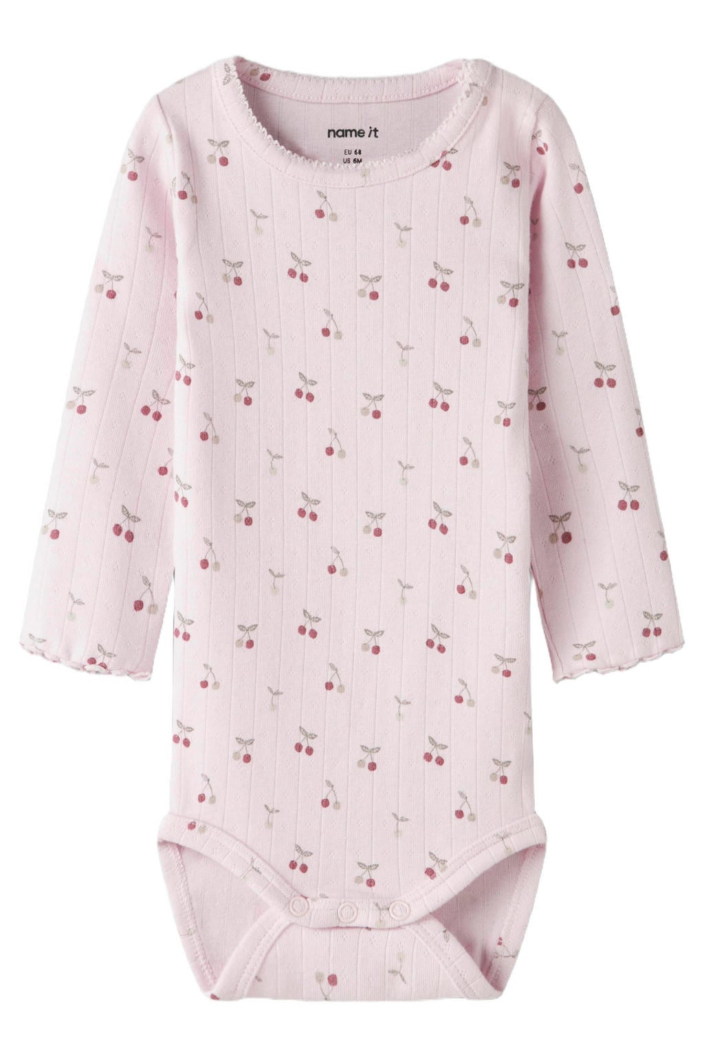 NAME IT BABY romper roze fijn gebreid