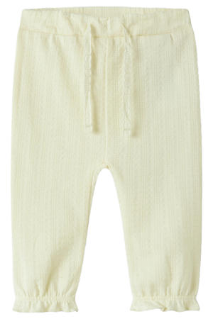 regular waist babybroek lichtgeel met textuur