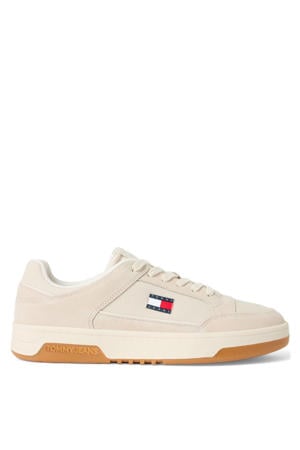 leren sneakers beige