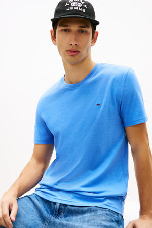 slim T-shirt blauw