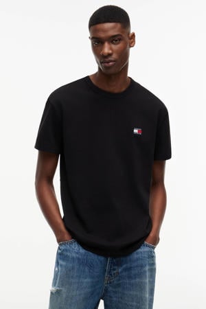 regular T-shirt zwart