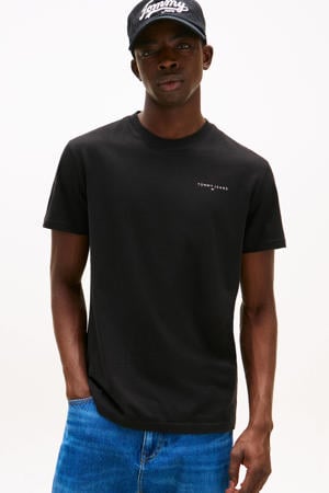 slim T-shirt zwart