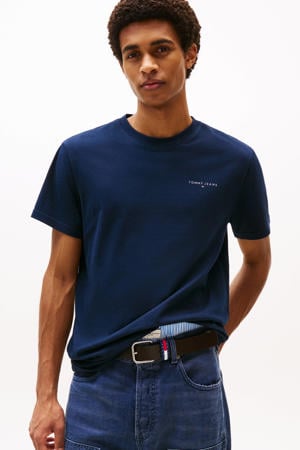 slim T-shirt donkerblauw