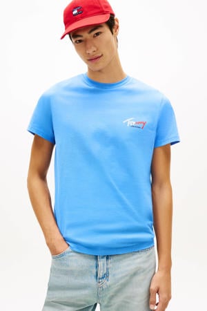 slim T-shirt lichtblauw