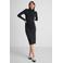 Anytime jersey midi jurk met gedrapeerd detail zwart