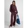 Anytime wide leg joggingbroek donkerbruin