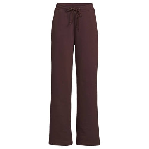 Anytime wide leg joggingbroek donkerbruin afbeelding