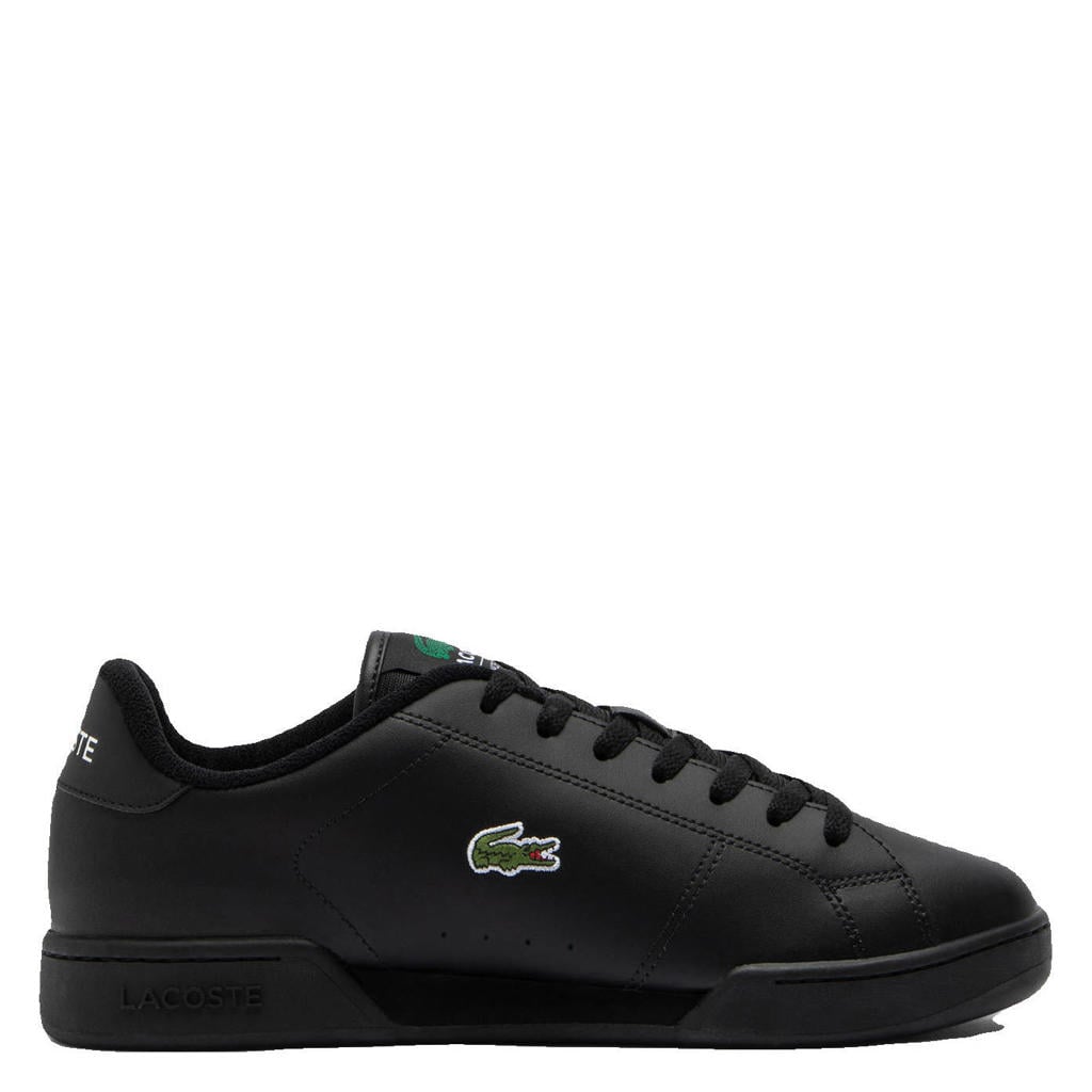 Zwarte heren Lacoste Carnaby Cup sneakers van leer/voering: mesh/voetbed: eva met veters