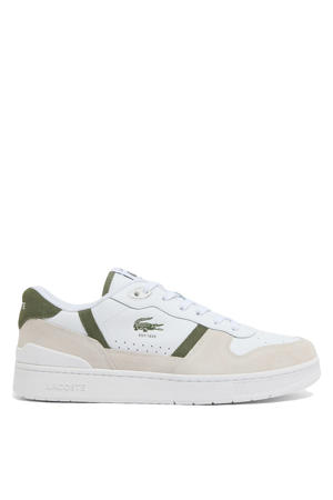 T-Clip sneakers wit/kaki