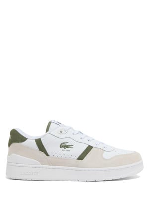 T-Clip sneakers wit/kaki
