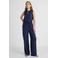Anytime wide leg broek donkerblauw