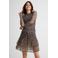 Anytime mini mesh rok met ruches panterprint