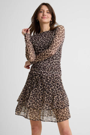 mini rok met ruches panterprint