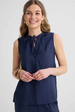 blousetop donkerblauw