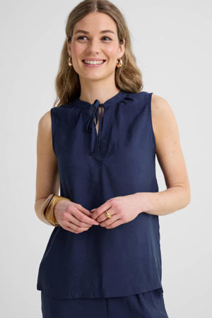 blousetop donkerblauw