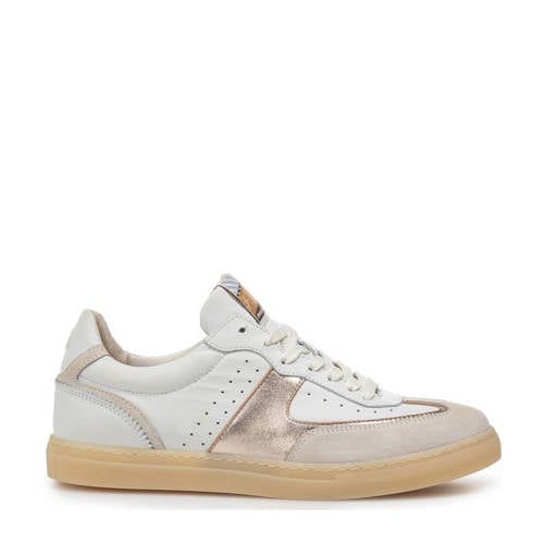 Floris van Bommel Minni 04.27 leren sneakers wit/brons afbeelding