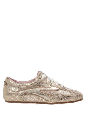 suède sneakers goud