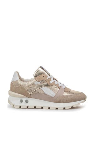 Blokki 07.05 leren sneakers taupe