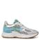 Floris van Bommel Daysi 05.04 leren sneakers zilver/turquoise