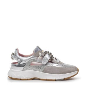 Daysi 08.02 suède sneakers zilver
