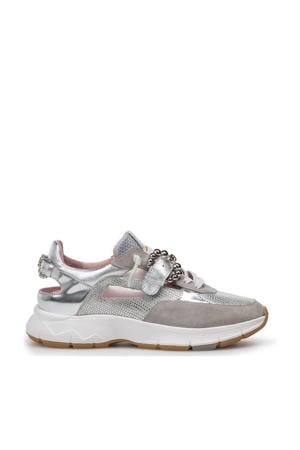Daysi 08.02 suède sneakers zilver