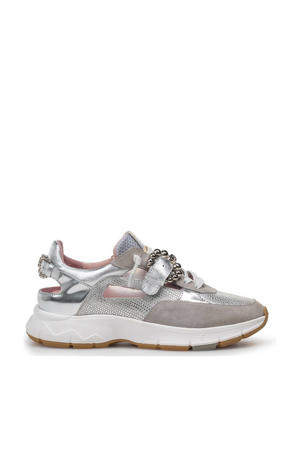 Daysi 08.02 suède sneakers zilver