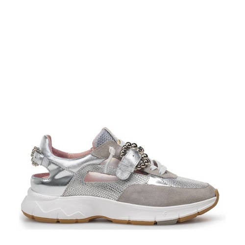 Floris van Bommel Daysi 08.02 suède sneakers zilver afbeelding