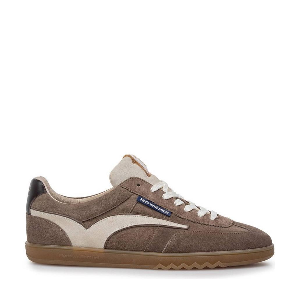 Bruine heren Floris van Bommel De Zaler 01.28 suède sneakers met veters