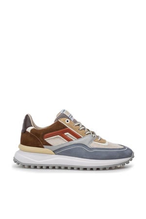 Noppi 29.55 nubuck sneakers lichtblauw/bruin