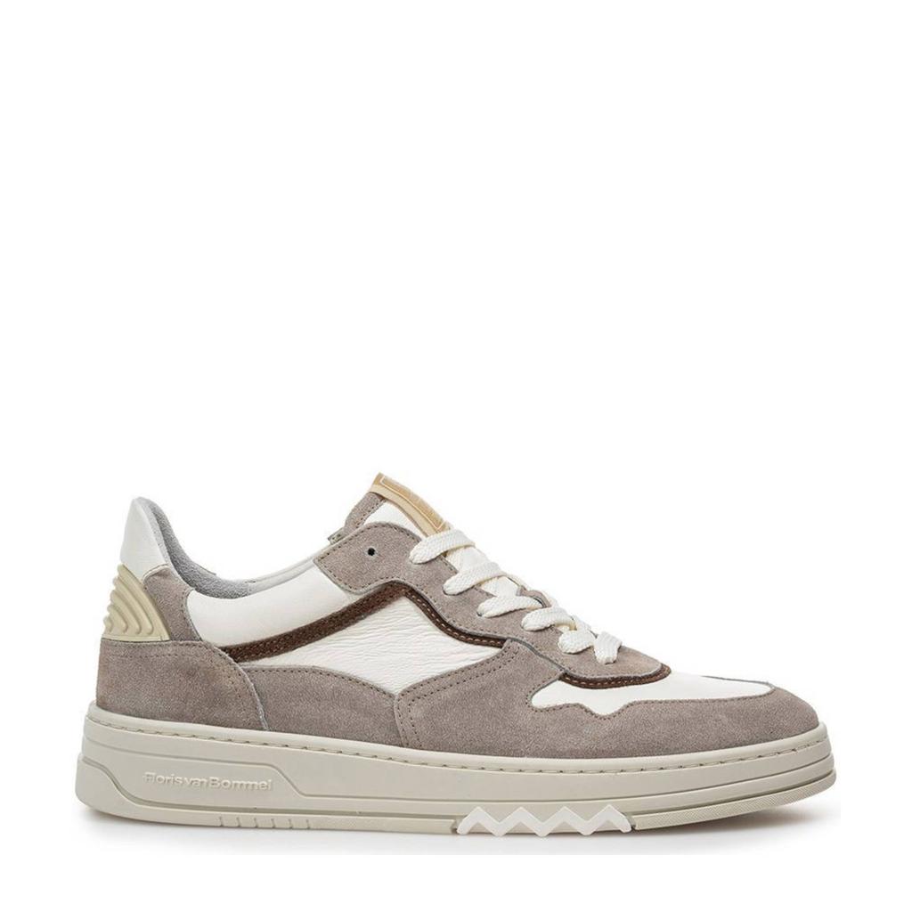 Lichtbruine heren Floris van Bommel De Okker 01.16 suède sneakers met veters