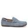 Floris van Bommel suède mocassins lichtblauw