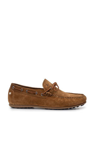 De Drijver 01.15 suède mocassins cognac