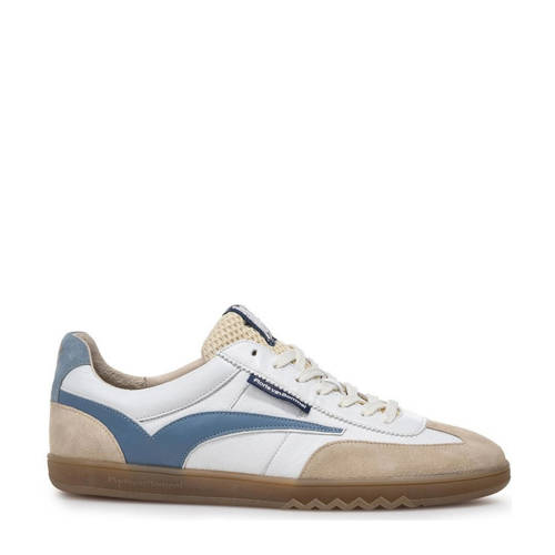Floris van Bommel De Zaler 01.18 leren sneakers wit/beige/blauw afbeelding