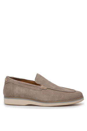 suède loafers lichtbruin