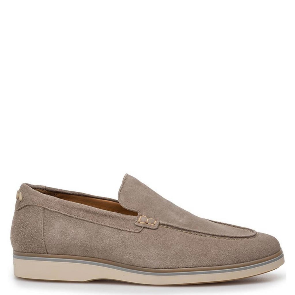 Lichtbruine heren Floris van Bommel suède loafers