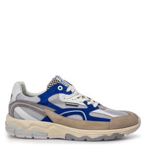 suède sneakers blauw