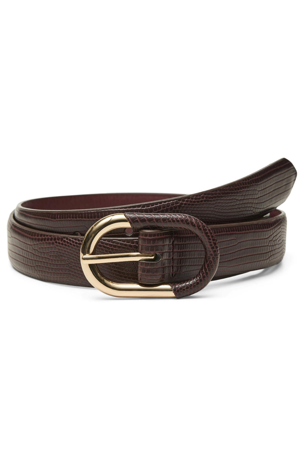 VERO MODA leren riem VMCARLY donkerbruin